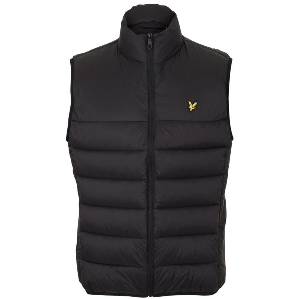 Lyle & Scott Mens Logo Insulated Quilted Vest / Jet Black
